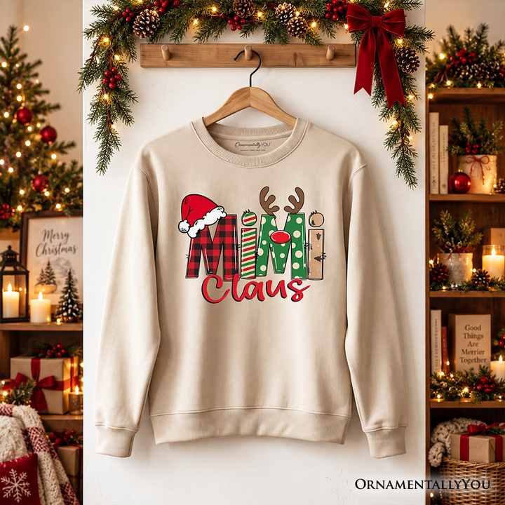 Mimi Claus Retro Christmas Sweatshirt, Matching Family Holiday Sweater