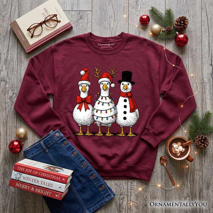 Vintage Christmas Silly Goose Sweatshirt | Snowman Spoof