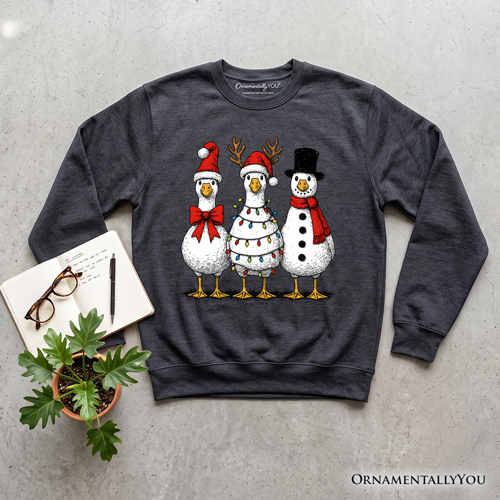 Vintage Christmas Silly Goose Sweatshirt | Snowman Spoof