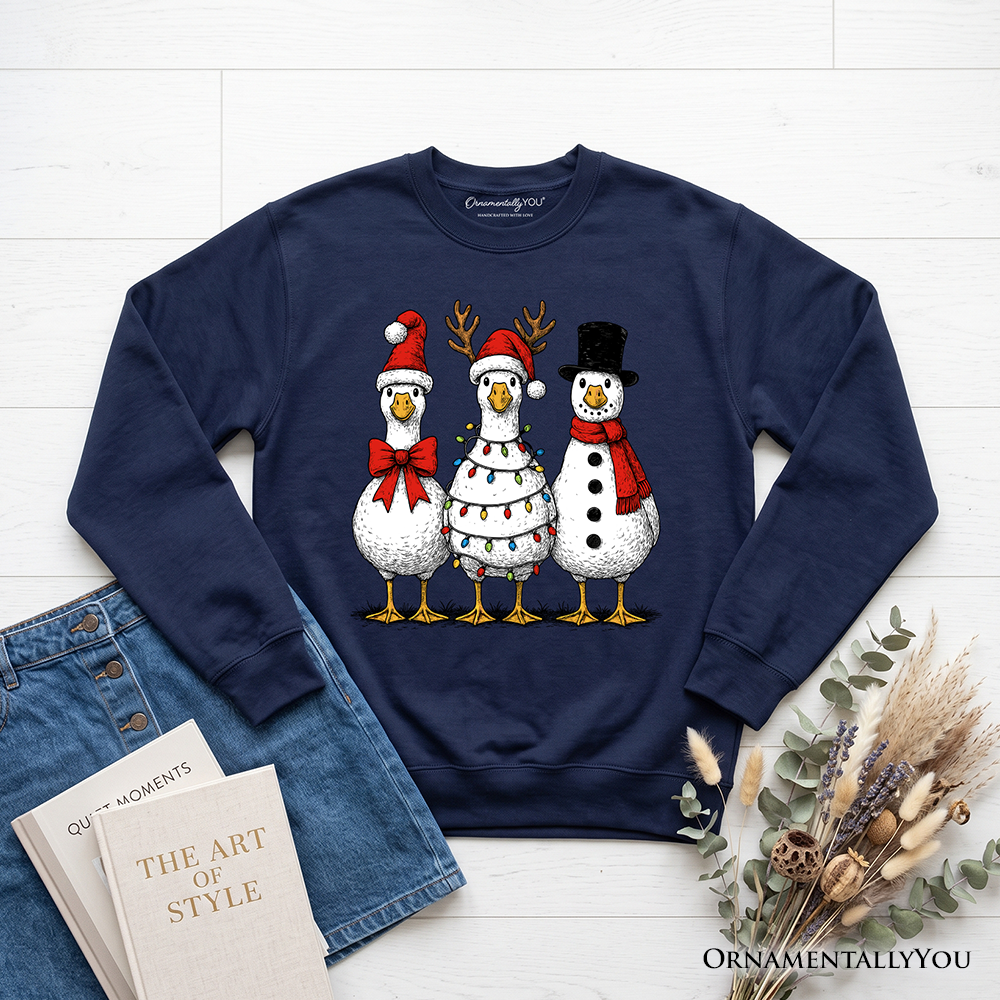 Vintage Christmas Silly Goose Sweatshirt | Snowman Spoof