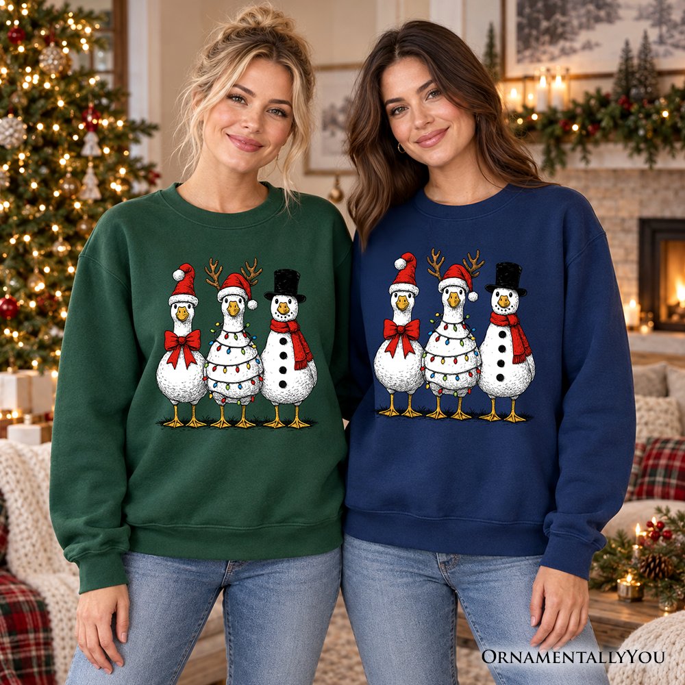 Vintage Christmas Silly Goose Sweatshirt | Snowman Spoof