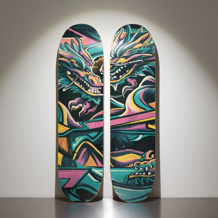 2 Skateboard Series Art - Dragons Watch