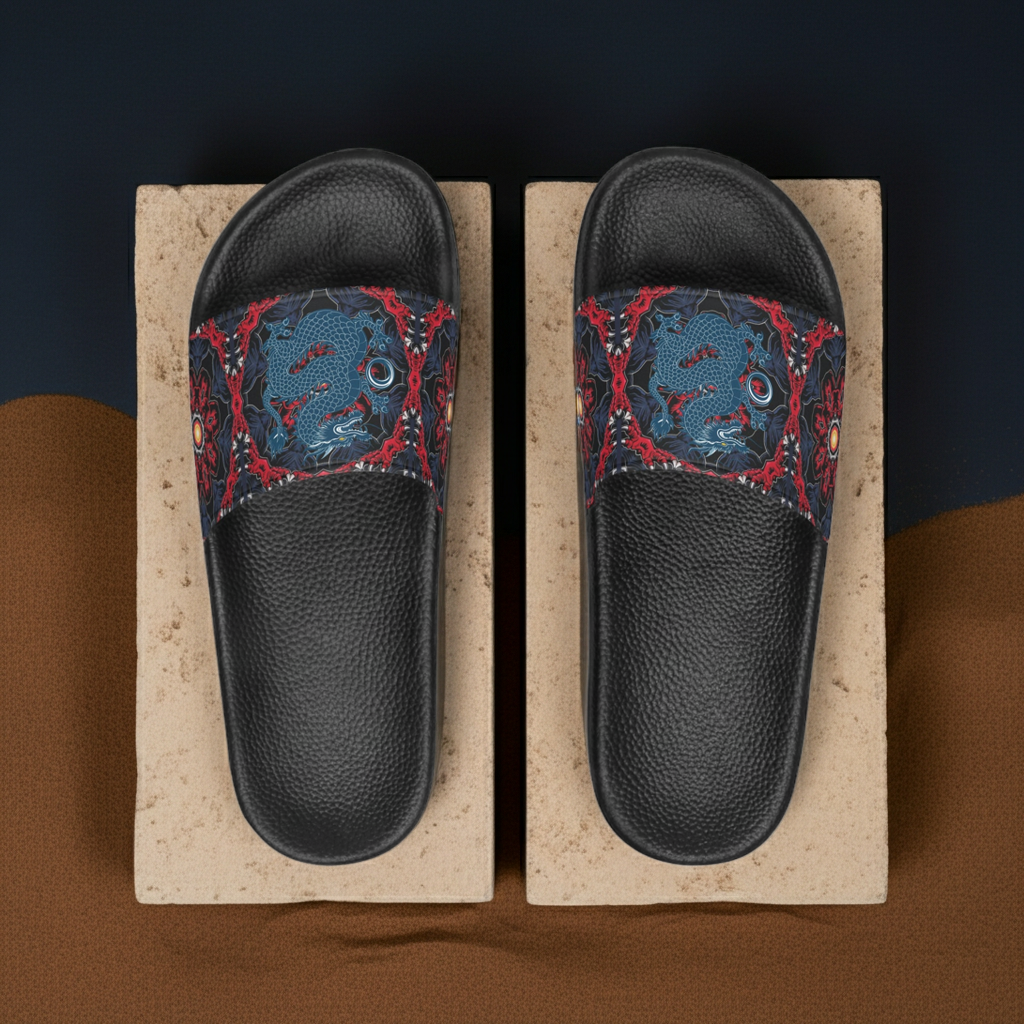Women's Slide Sandals - Azure Dragon
