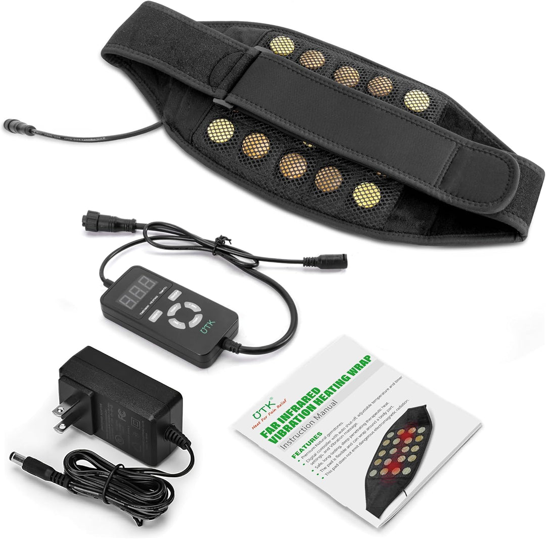 Far Infrared Heating Pad for Back | Wearable Heated Massage Belt