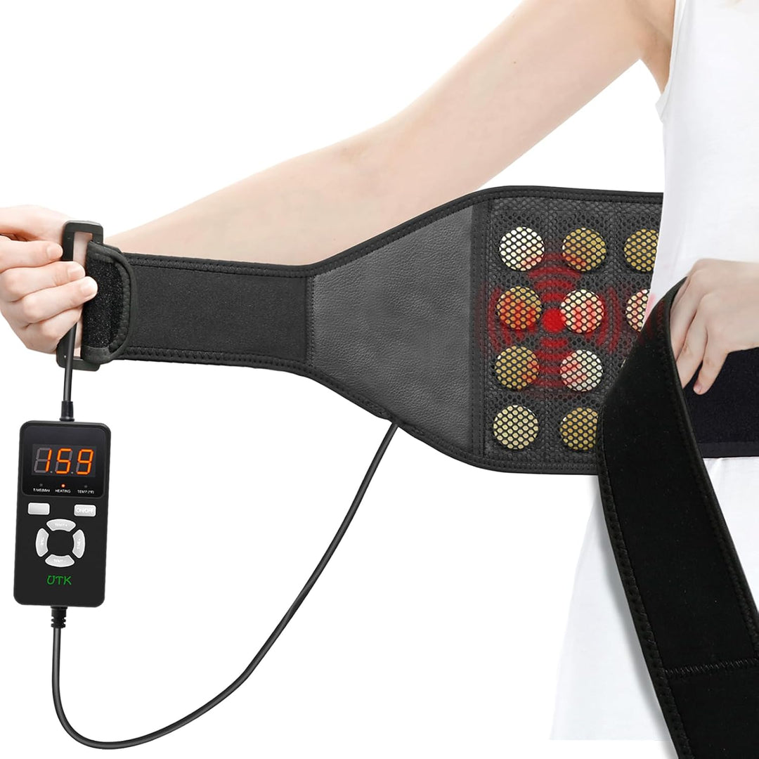 Far Infrared Heating Pad for Back | Wearable Heated Massage Belt