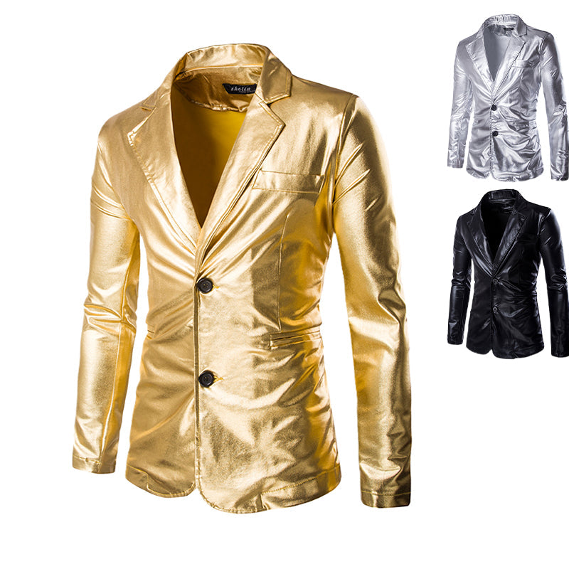 Men’s 2-Piece Slim-Fit Wedding Suit – Gold, Silver or Black