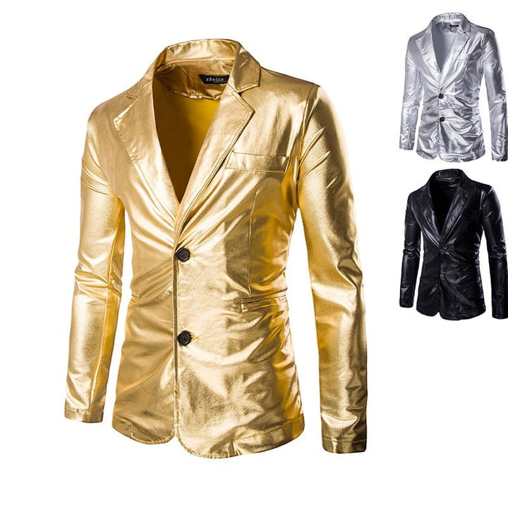 Men’s 2-Piece Slim-Fit Wedding Suit – Gold, Silver or Black