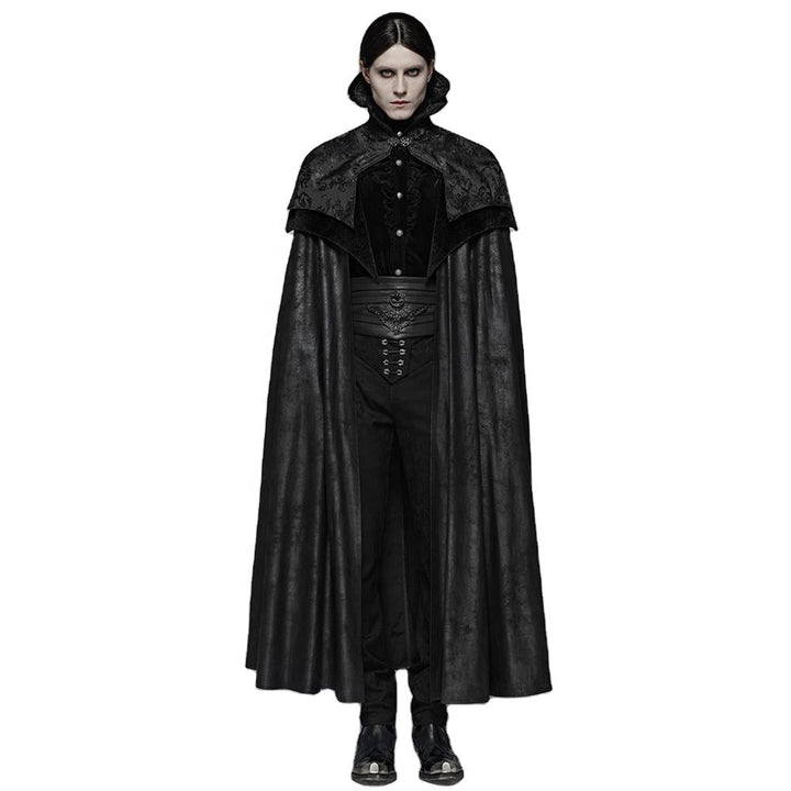 PUNKRAVE WY-1079 Gothic Cloak Long Coat Wool Jacket Men's