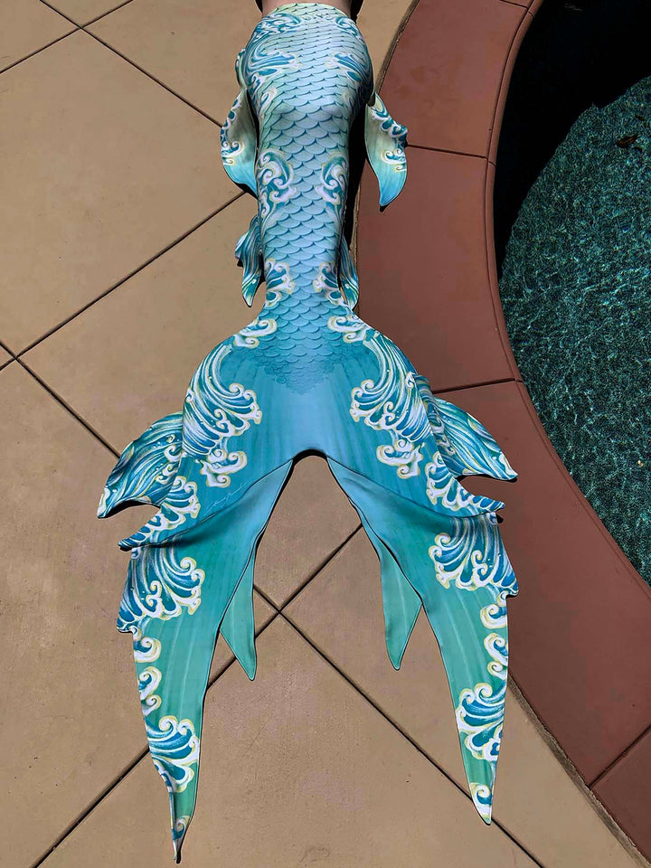 Hannah Mermaid Golden Wave GalleryTail - by Cape Cali