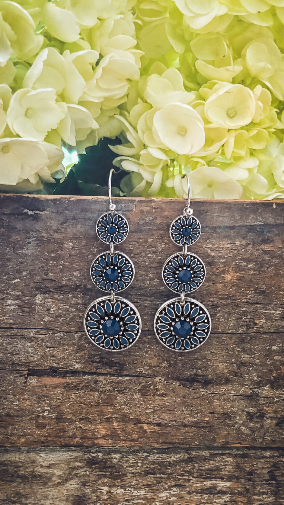 Beautiful Blue Drop Earrings – Elegant Dangle Jewelry for Women