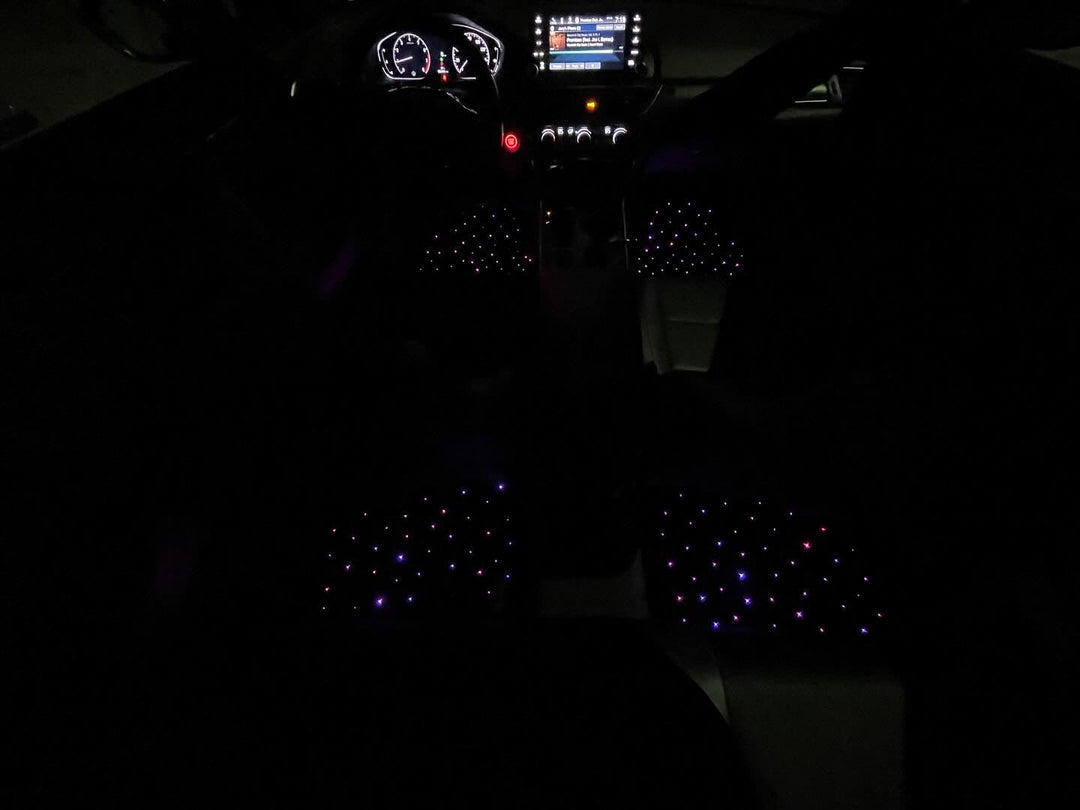 Starlight Fiber Optic Car Floor Mats | LED Galaxy Floor Mat Set