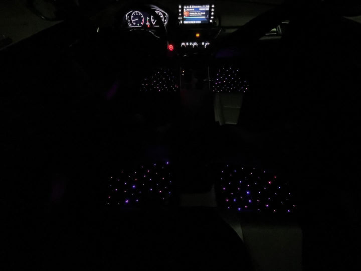 Starlight Fiber Optic Car Floor Mats | LED Galaxy Floor Mat Set
