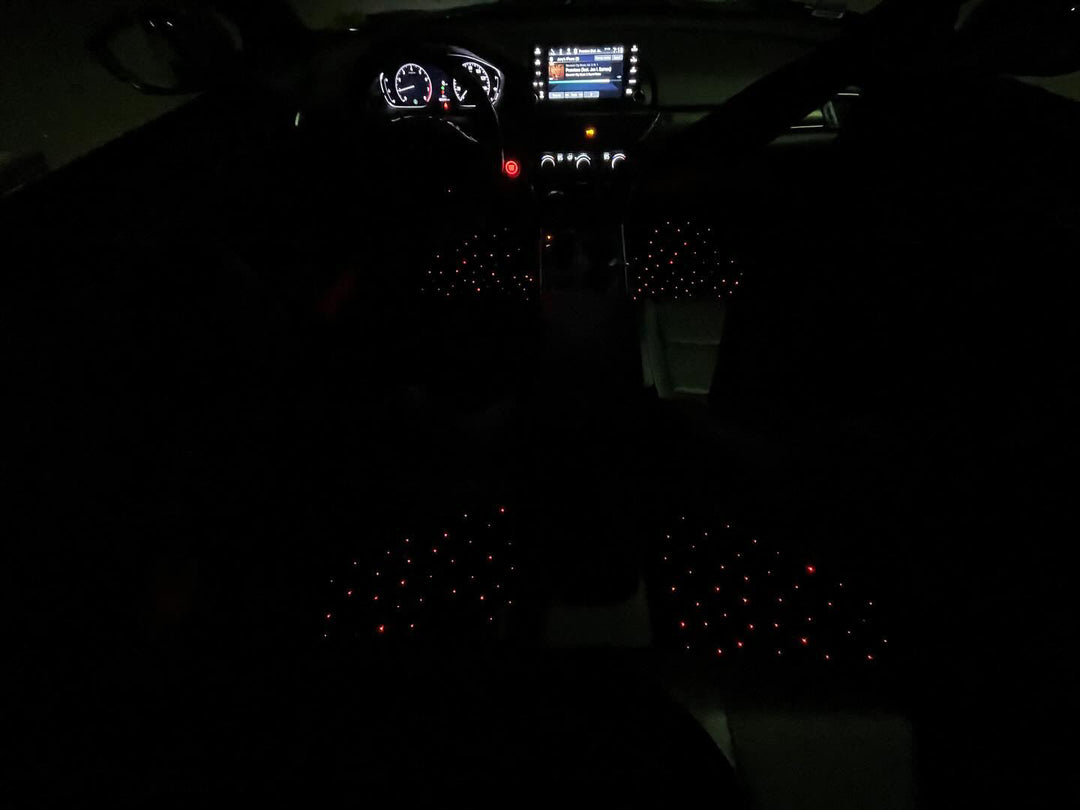 Starlight Fiber Optic Car Floor Mats | LED Galaxy Floor Mat Set