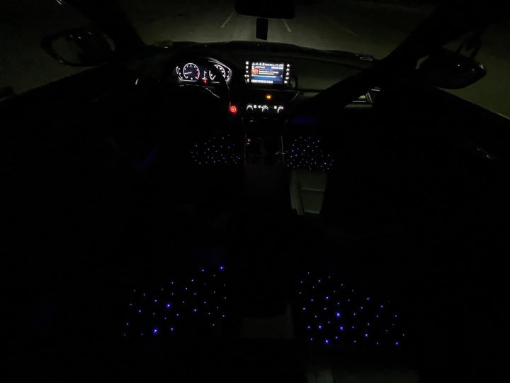 Starlight Fiber Optic Car Floor Mats | LED Galaxy Floor Mat Set