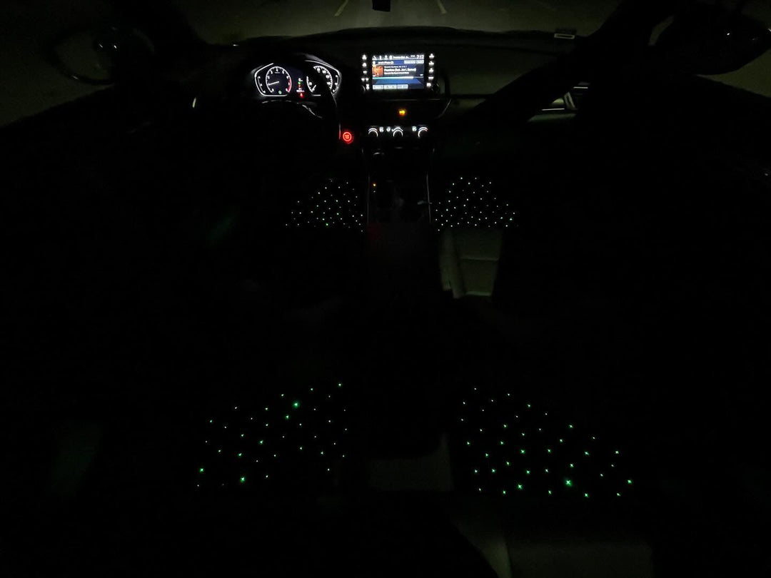Starlight Fiber Optic Car Floor Mats | LED Galaxy Floor Mat Set
