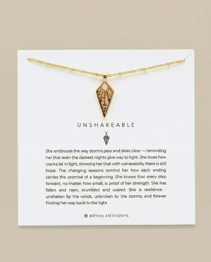 Unshakeable Necklace – Inspirational Strength Pendant by Bryan Anthonys