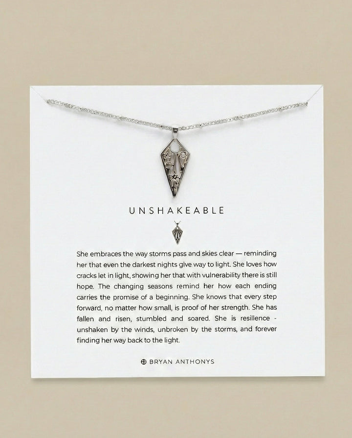 Unshakeable Necklace – Inspirational Strength Pendant by Bryan Anthonys
