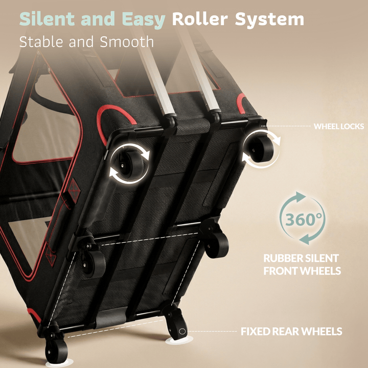 Rolling Pet Carrier for Large Dogs | Katziela Mega Cruze