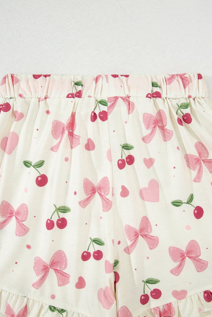 Pink Bows & Cherry Pajama Set