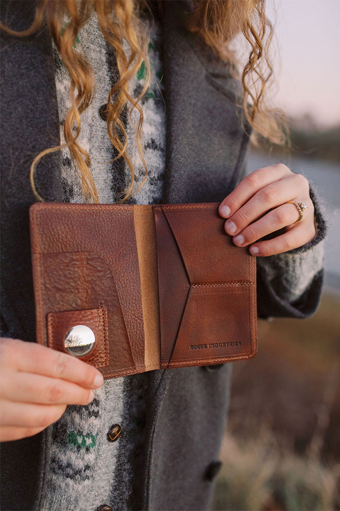Made in Maine Leather Passport Holder