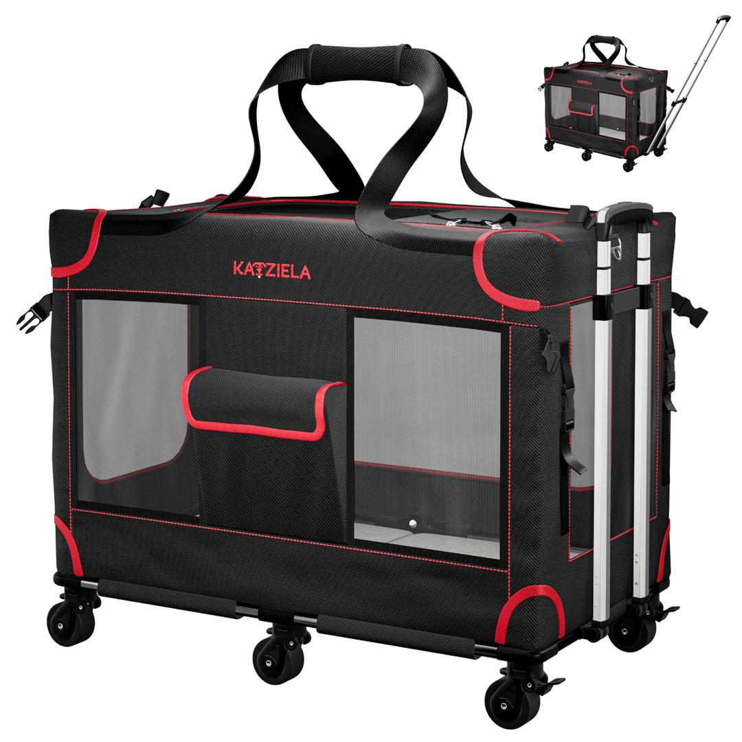 Rolling Pet Carrier for Large Dogs | Katziela Mega Cruze