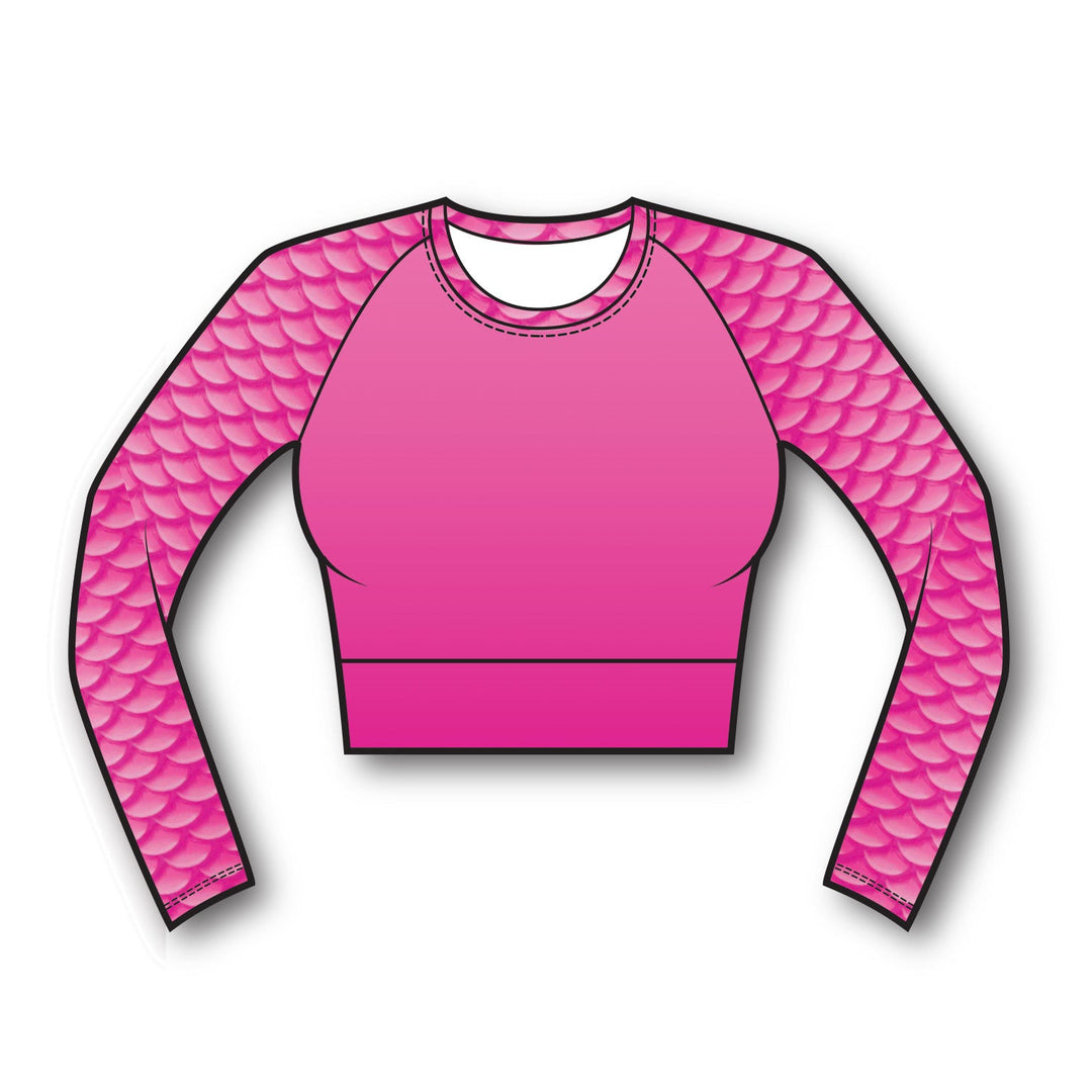 Malibu Eco-Cropped Rash Guard | UPF 50+ Recycled Mermaid Swim Top