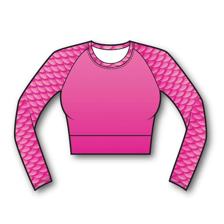 Malibu Eco-Cropped Rash Guard | UPF 50+ Recycled Mermaid Swim Top