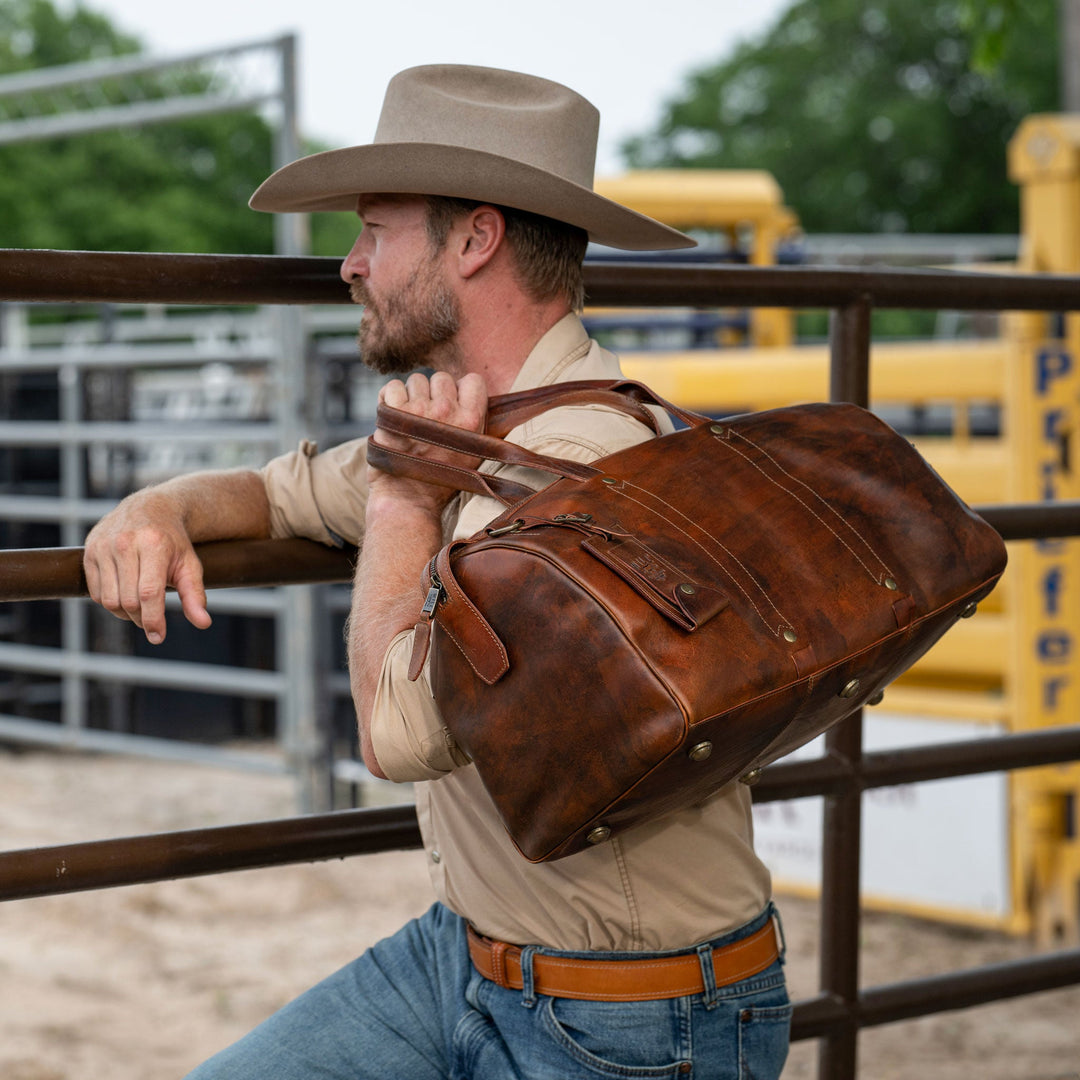 The Expedition Duffle – Premium Italian Leather Travel Bag
