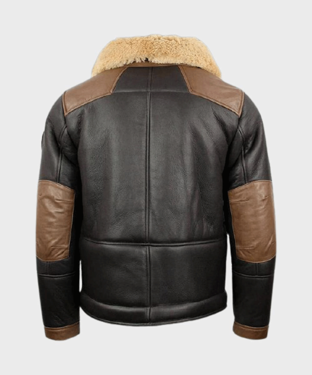 Men’s Black B3 Shearling Aviator Bomber Jacket