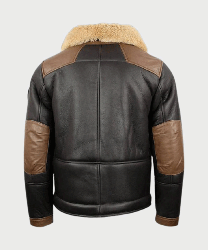 Men’s Black B3 Shearling Aviator Bomber Jacket