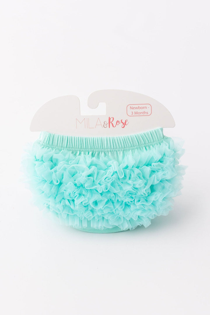 Mint Ruffle Bum Bloomer – Baby Ruffle Diaper Cover