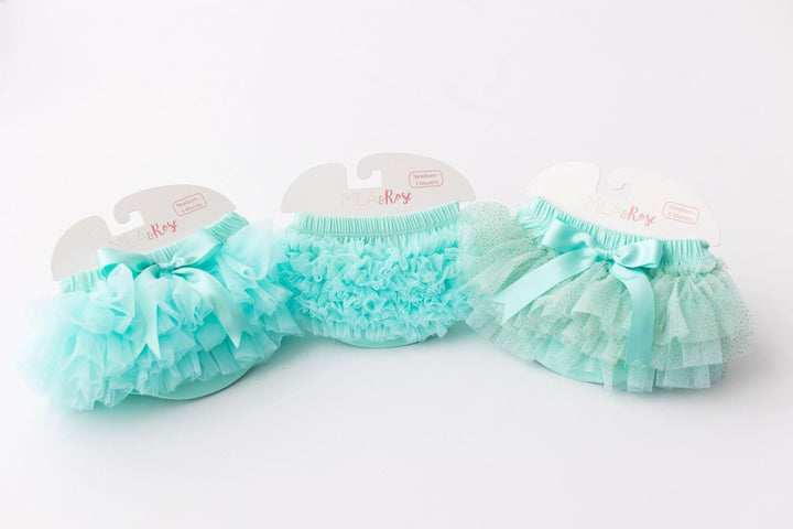 Mint Ruffle Bum Bloomer – Baby Ruffle Diaper Cover