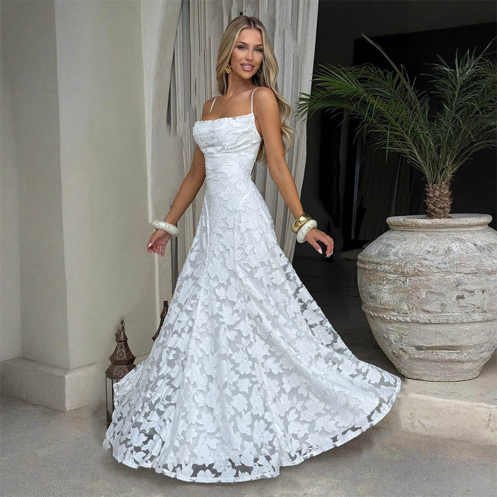 Women’s Backless Chiffon Evening Dress