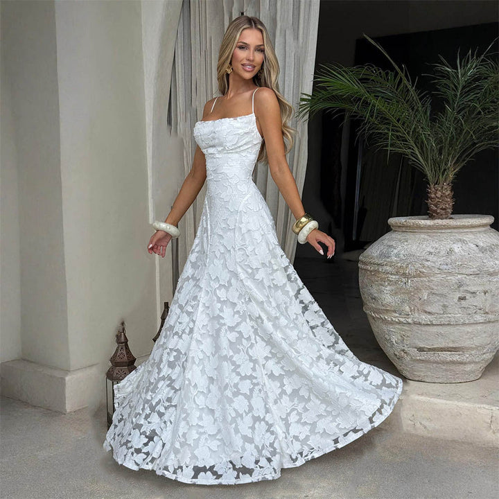 Women’s Backless Chiffon Evening Dress