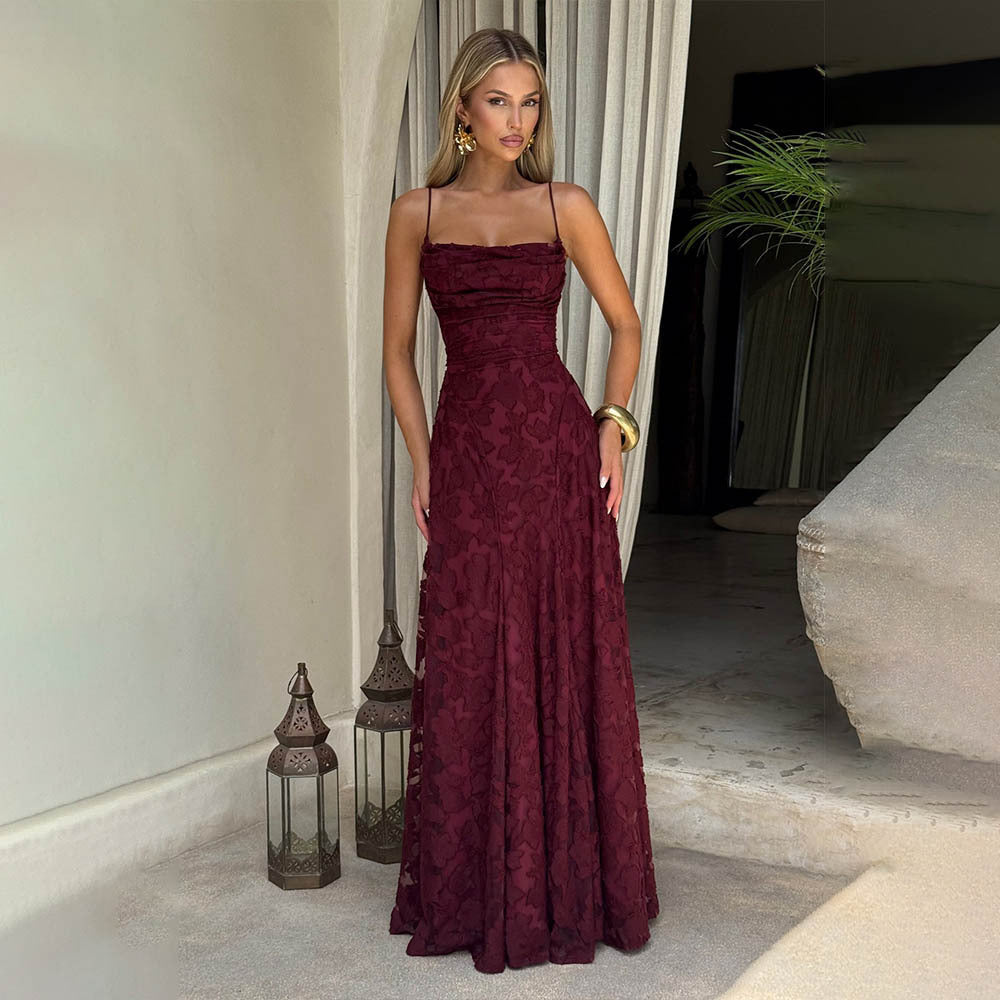 Women’s Backless Chiffon Evening Dress