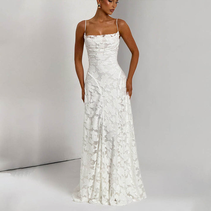 Women’s Backless Chiffon Evening Dress