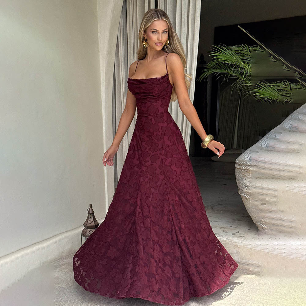Women’s Backless Chiffon Evening Dress