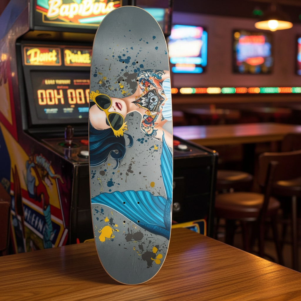 SkateMer Skateboard – Mermaid Fantasy Art Deck