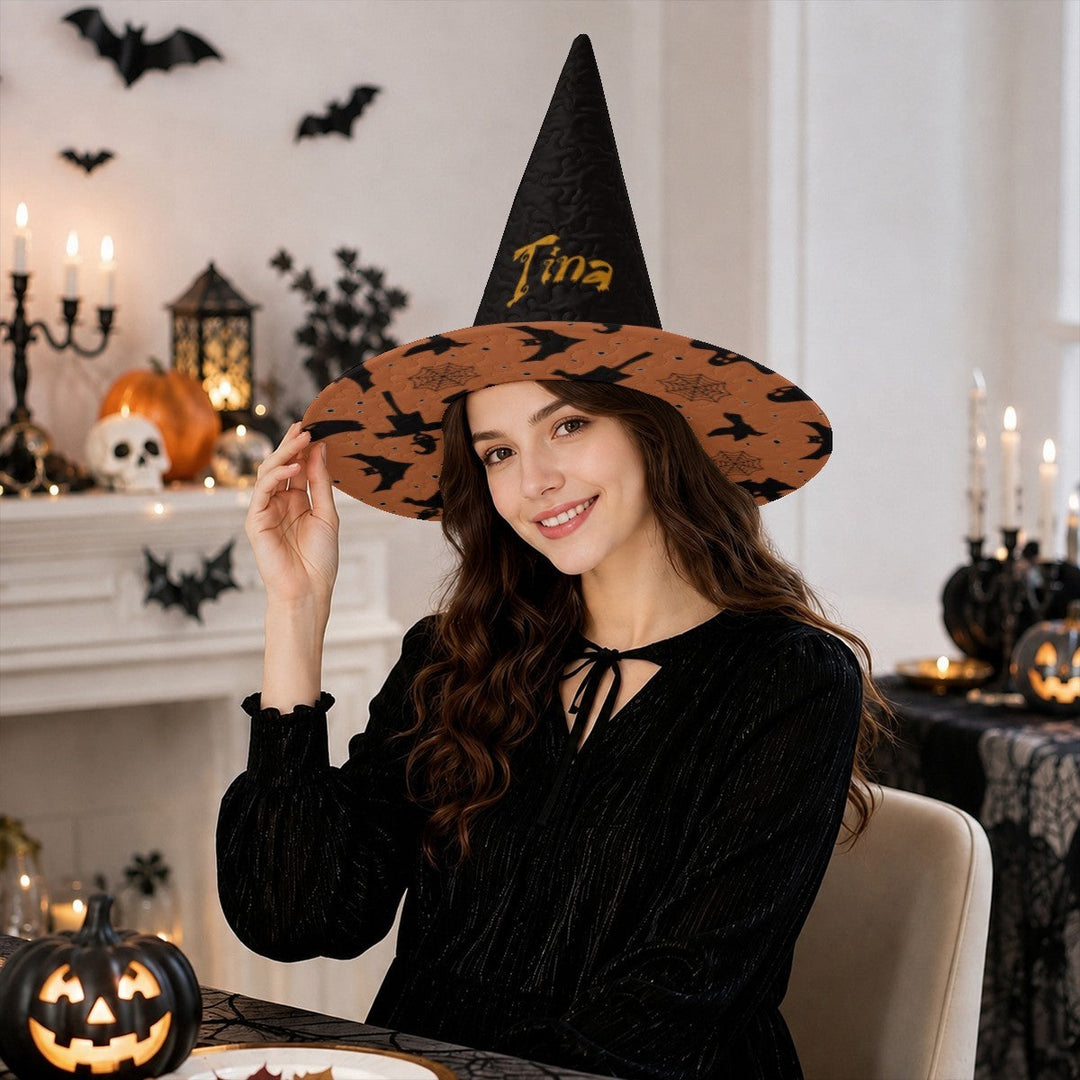 Personalized Halloween Witch Hat with Custom Name