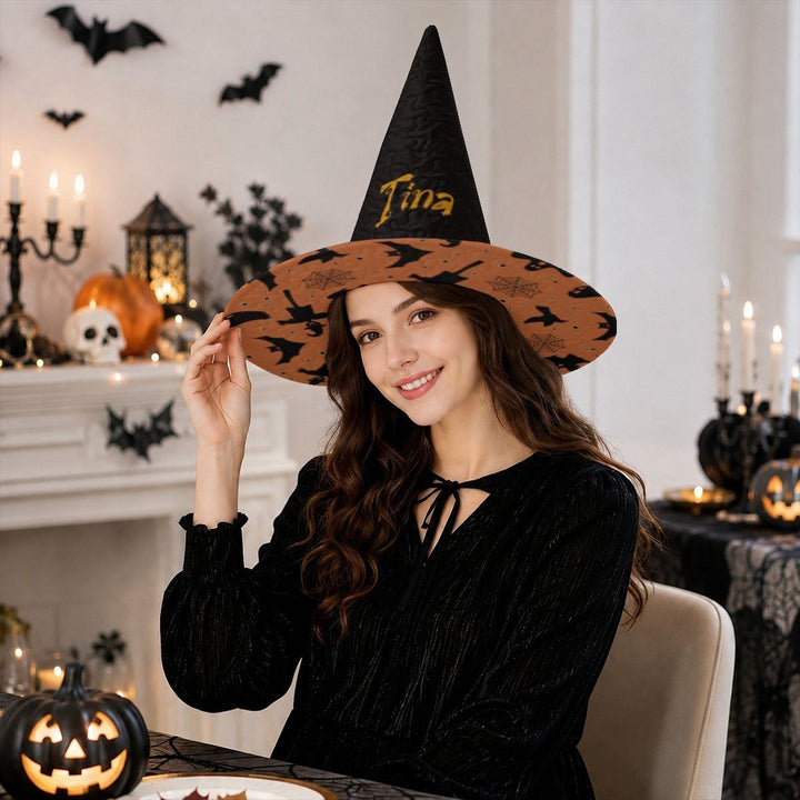 Personalized Halloween Witch Hat with Custom Name