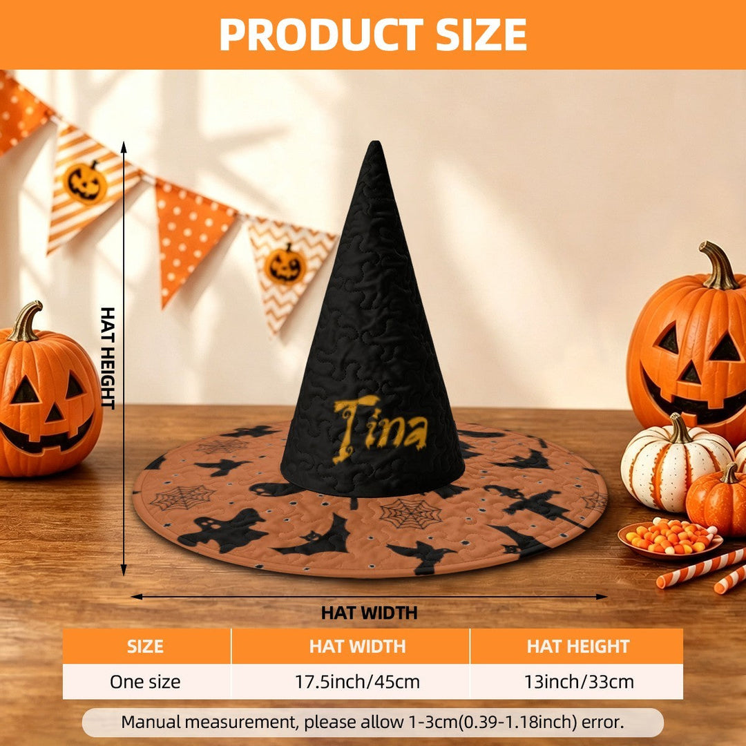 Personalized Halloween Witch Hat with Custom Name