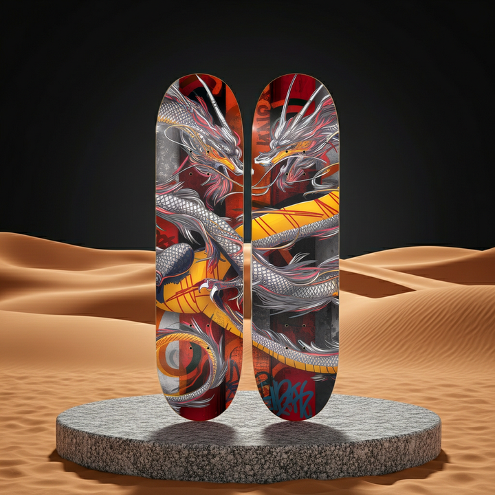 2 Skateboard Series Art - Dragon Love
