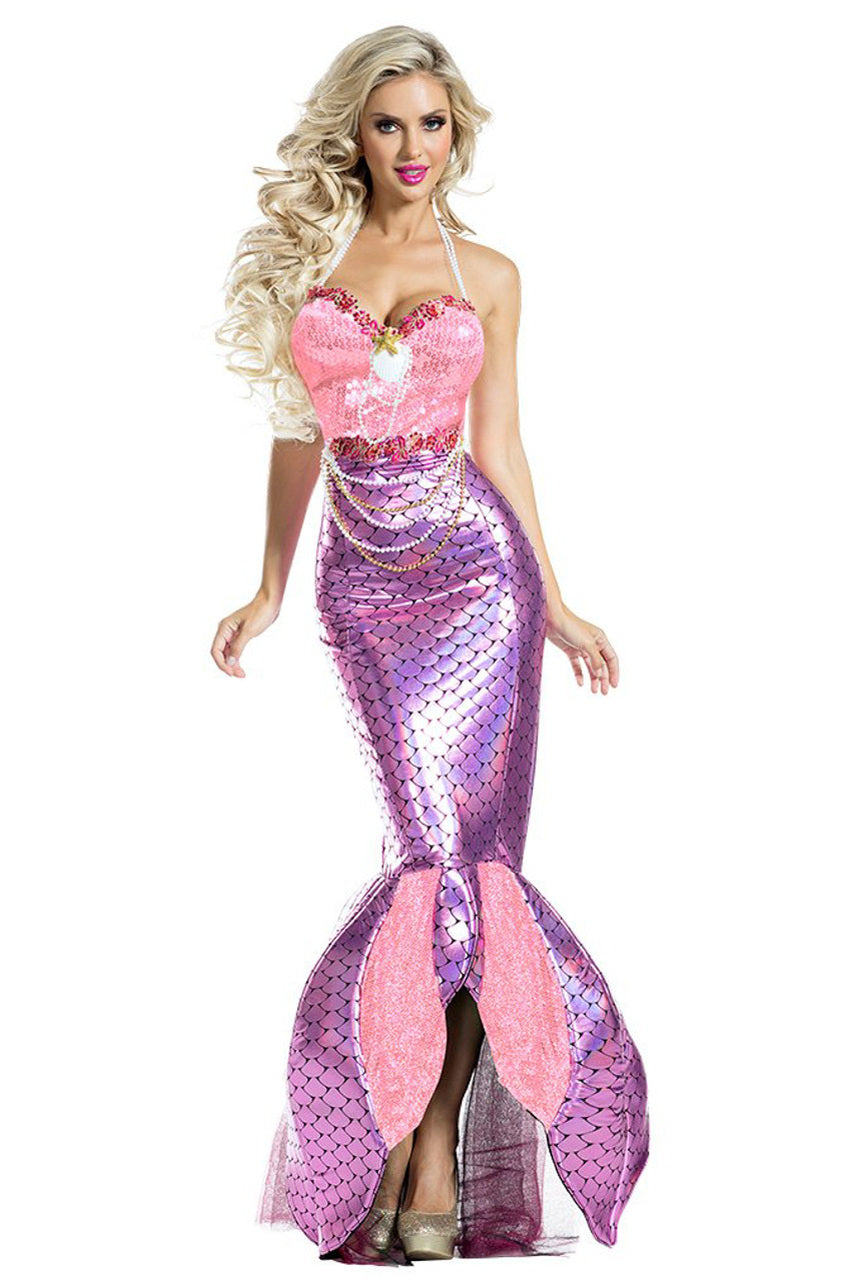 Blushing Beauty Mermaid Costume | Pink Sequin Mermaid Dress