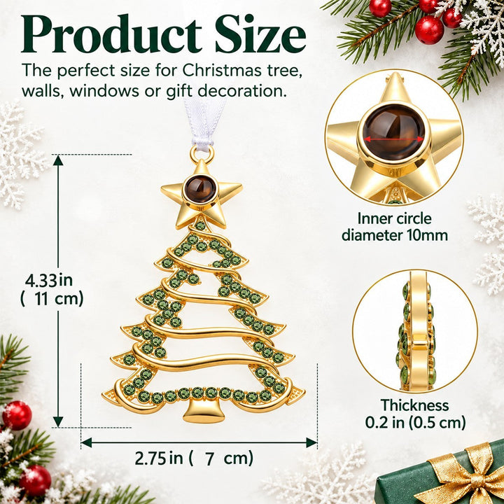 Personalized Photo Projection Christmas Tree Ornament
