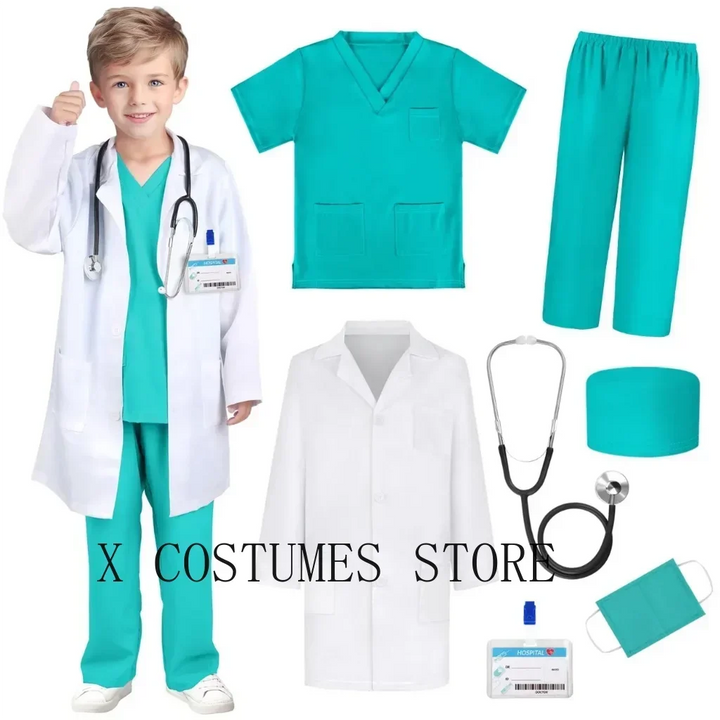 Kids’ Doctor & Nurse Costume – Medical Role-Play Outfit