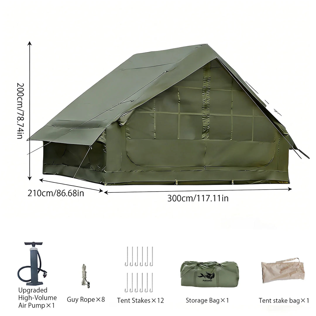 PAKICETUS 4–8 Person Inflatable Water-Resistant Camping Tent