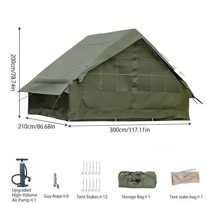 PAKICETUS 4–8 Person Inflatable Water-Resistant Camping Tent
