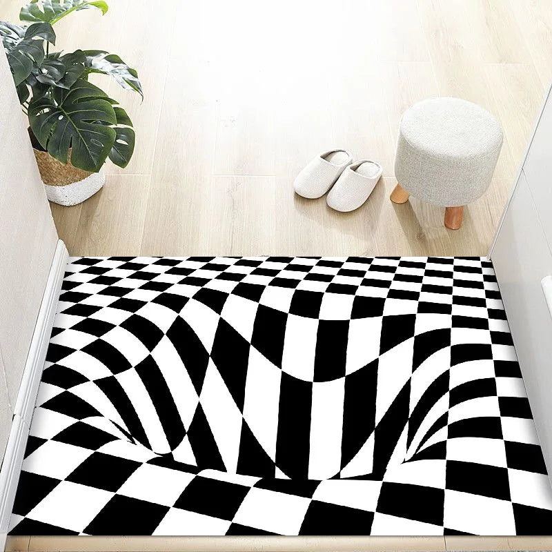 3D Crystal Velvet Non-Slip Doormat | Optical Illusion Entry Rug