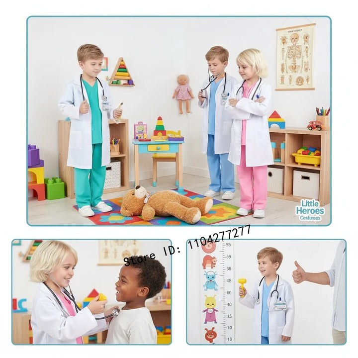 Kids’ Doctor & Nurse Costume – Medical Role-Play Outfit