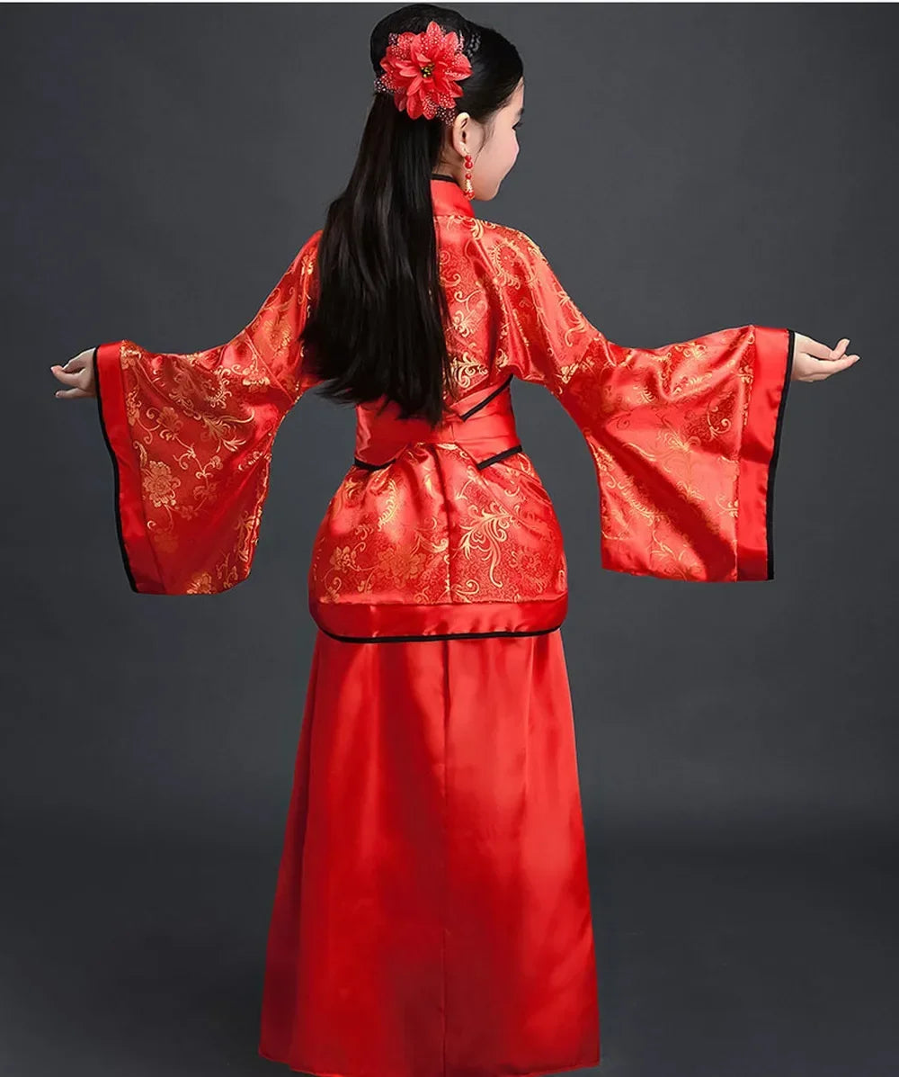 Girls’ Traditional Chinese-Inspired Dress Costume